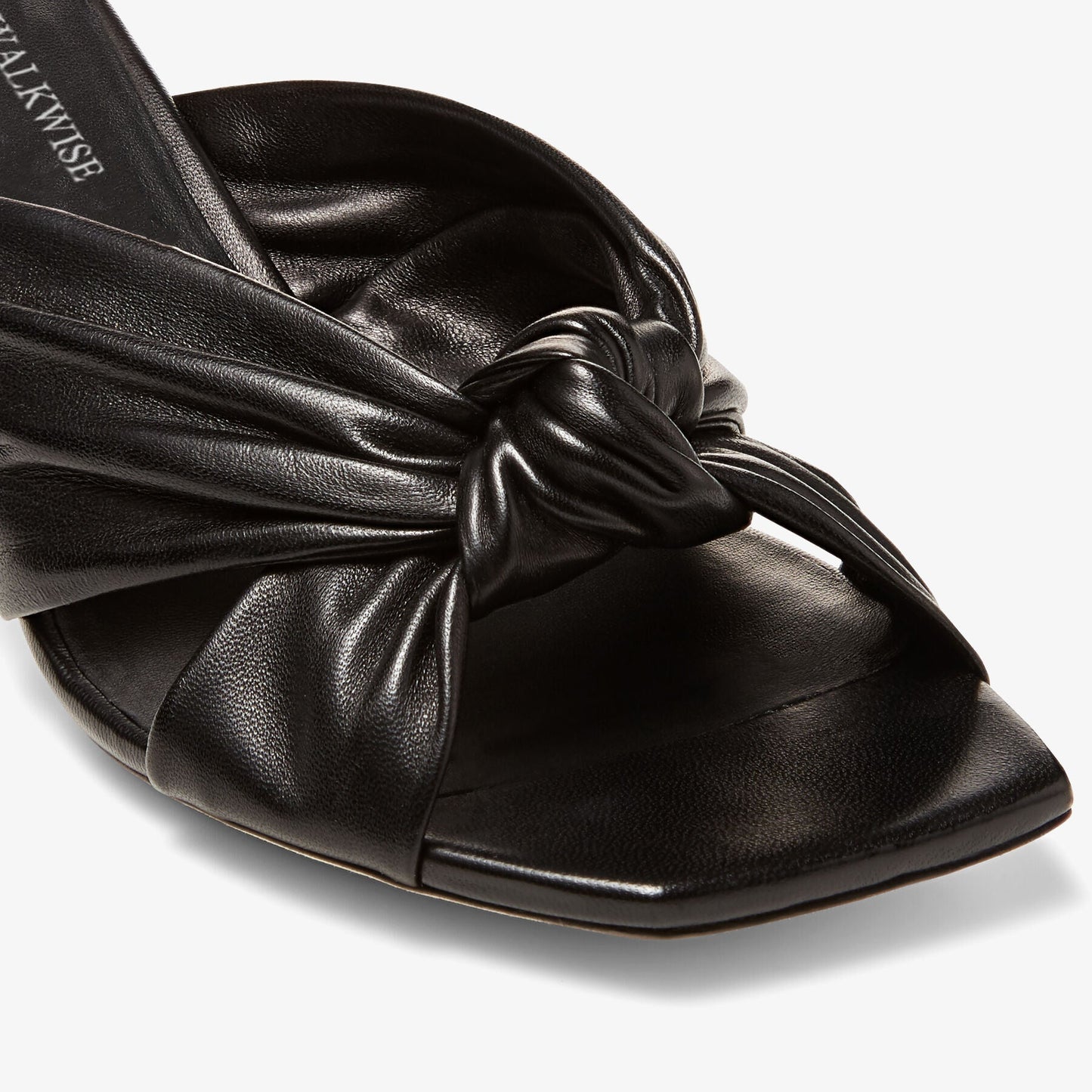 Black Nappa Leather Mules
